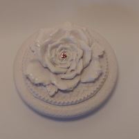 Rose Flower Plaster - (Only) Lid for 7oz / 210ml - Atelier Detail View 3