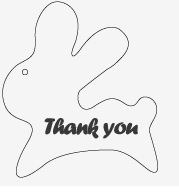 Separate Stamp106 - Rabbit (Thank You) - Sydney Byulnimassi Artisan Craft Supplies