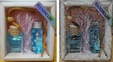 Tablet 1 Perfume Box - (Small) (White / Black) -5 pcs - Atelier Detail View 2