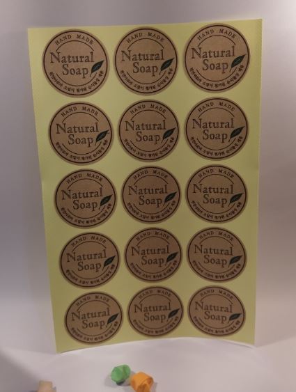 N-405 Round Craft SOAP Sticker (15 Sticker Per Sheet ) - Sydney ...