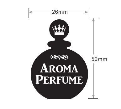 DST-24 Perfume Sticker - Circular Black Transparent - Sydney Byulnimassi Artisan Craft Supplies