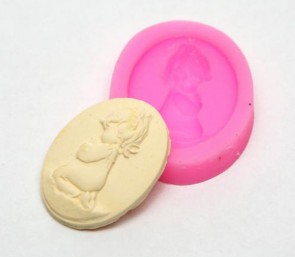 Mini Deco Praying Girl - 1 Cavity (MH208) - Atelier Detail View 1