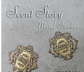 Scent Story Antique Metal Sticker - Atelier Detail View 1