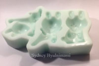 Silicone Handmade Mould- 2D Bunny Rabbit (3-Cavity) - Sydney Byulnimassi Artisan Craft Supplies