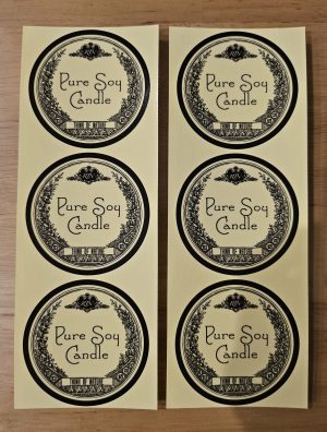 Transparent) Sticker Pure Soy Candle Black Circle - Atelier Detail View 2