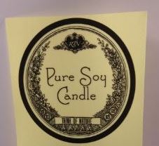 Transparent) Sticker Pure Soy Candle Black Circle - Sydney Byulnimassi Artisan Craft Supplies