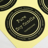 Transparent) Sticker - Black Round (Large) 6cm ( 6 - Sydney Byulnimassi Artisan Craft Supplies
