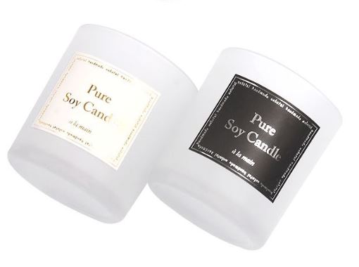 Rectangular Frameleaf Square Sticker Pure Soy Candle - Sydney Byulnimassi Artisan Craft Supplies