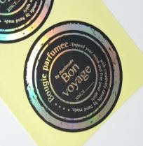 Sticker ST-04 Bon Voyage Black Round 6cm - Sydney Byulnimassi Artisan Craft Supplies