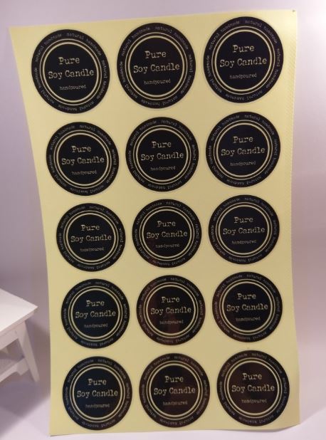 Sticker ST-15 Clear Black Round Small 4cm - Atelier Detail View 2