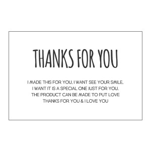 Sticker (White) Thanks for You Label Sticker - Sydney Byulnimassi Artisan Craft Supplies