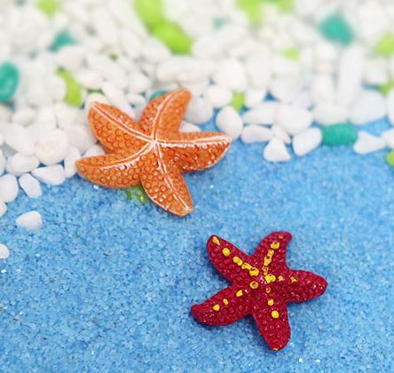 Candle Accessories) Mini Starfish (Red + Orange 2p - Sydney Byulnimassi Artisan Craft Supplies