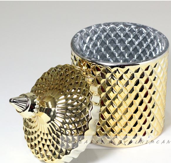 Candle Container - Gold Flame (Large) 500ml - Atelier Detail View 1