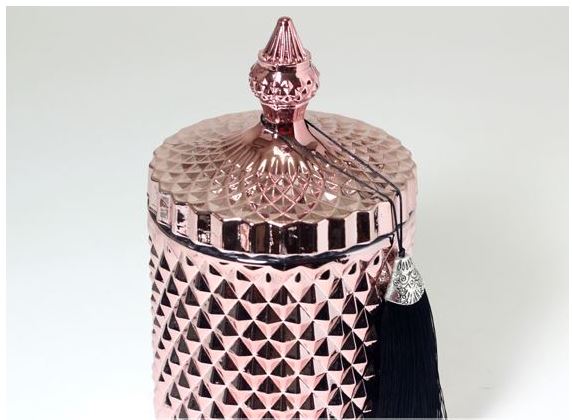 Candle Container) Rose Gold Flame (Large 500ml - Atelier Detail View 2