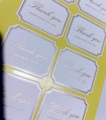 SY 490) Thank you Sticker 10 pcs per Sheet (black & white) Choice 1 - Image 2