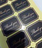 SY 490) Thank you Sticker 10 pcs per Sheet (black & white) Choice 1