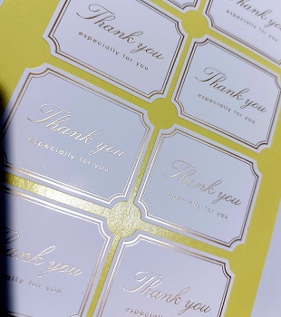 Thank You Sticker 10 pcs per Sheet (Black & White) - Atelier Detail View 1