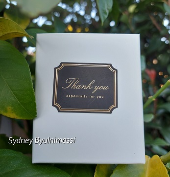 Thank You Sticker 10 pcs per Sheet (Black & White) - Atelier Detail View 2