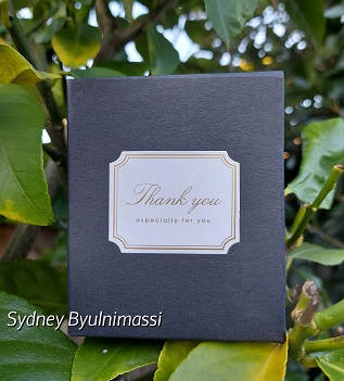 Thank You Sticker 10 pcs per Sheet (Black & White) - Atelier Detail View 3