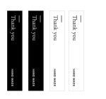 SY495-Box closing sticker vertical - Thank you (2 white + 2 black consists of 1) *2EA