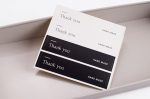 SY495-Box closing sticker vertical - Thank you (2 white + 2 black consists of 1) *2EA - Image 2