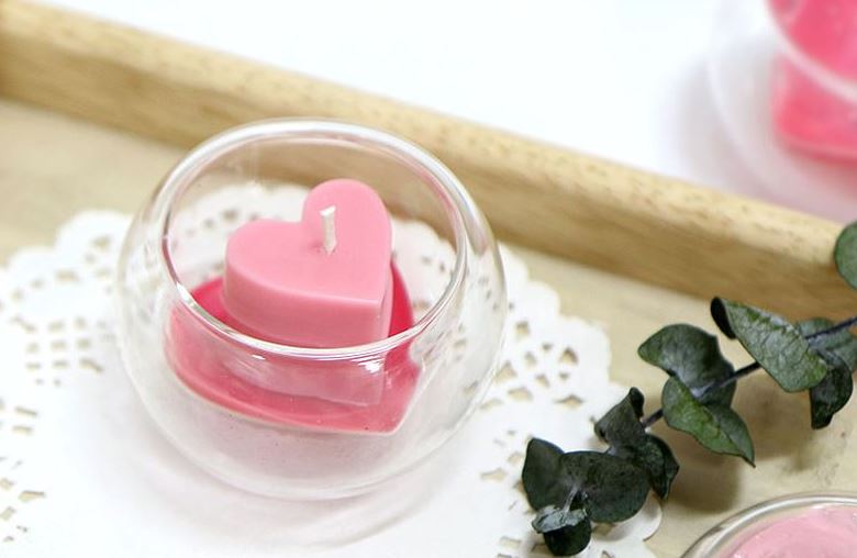 Heart (Double Bowl) Glass Container - Atelier Detail View 2